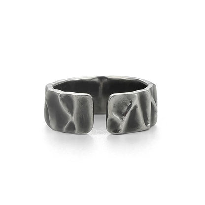 Faceted Prism Silver Cuff Ring