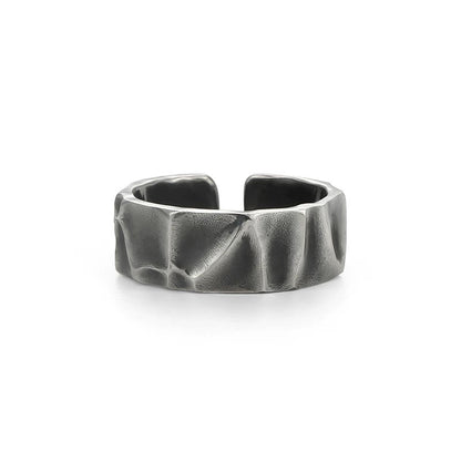 Faceted Prism Silver Cuff Ring