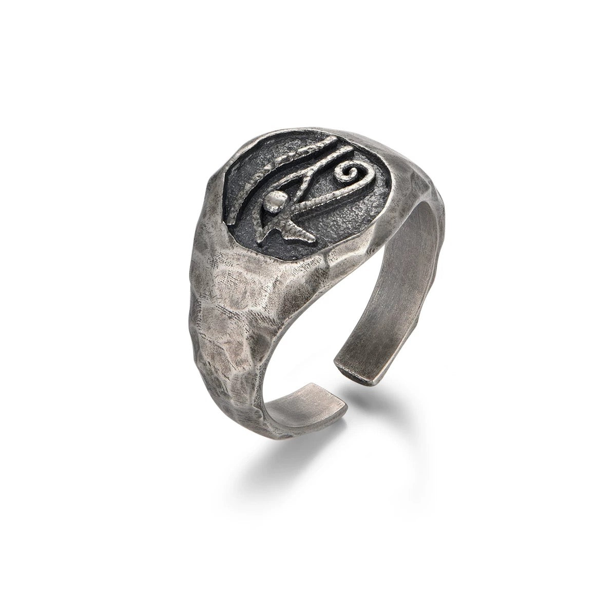 Vintage Ancient Egyptian Eye of Horus Men’s Silver Ring