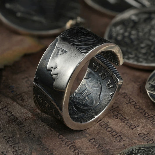 Morgan Silver Dollar Coin Cuff Ring