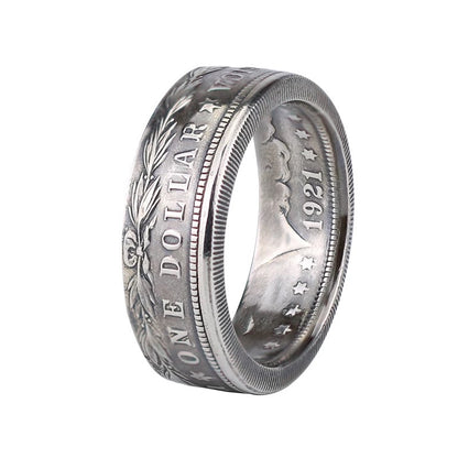 Morgan Silver Dollar Coin Band Ring