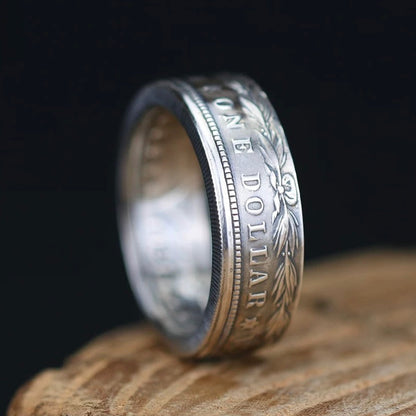 Morgan Silver Dollar Coin Band Ring