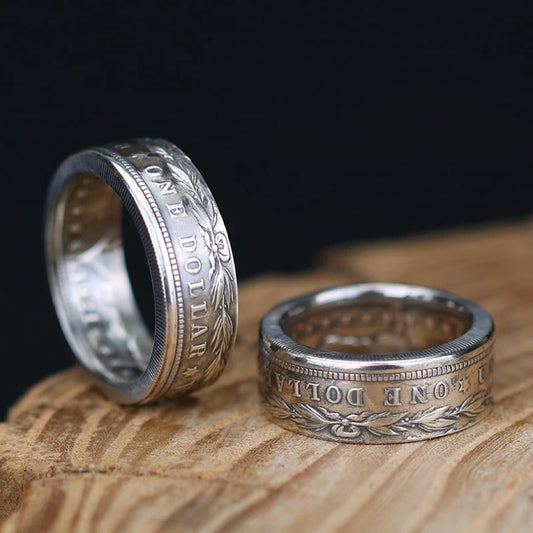 Morgan Silver Dollar Coin Band Ring