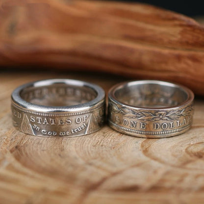 Morgan Silver Dollar Coin Band Ring