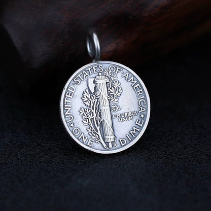 Antique US Silver Coin Necklace