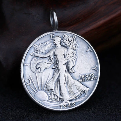 Antique US Silver Coin Necklace