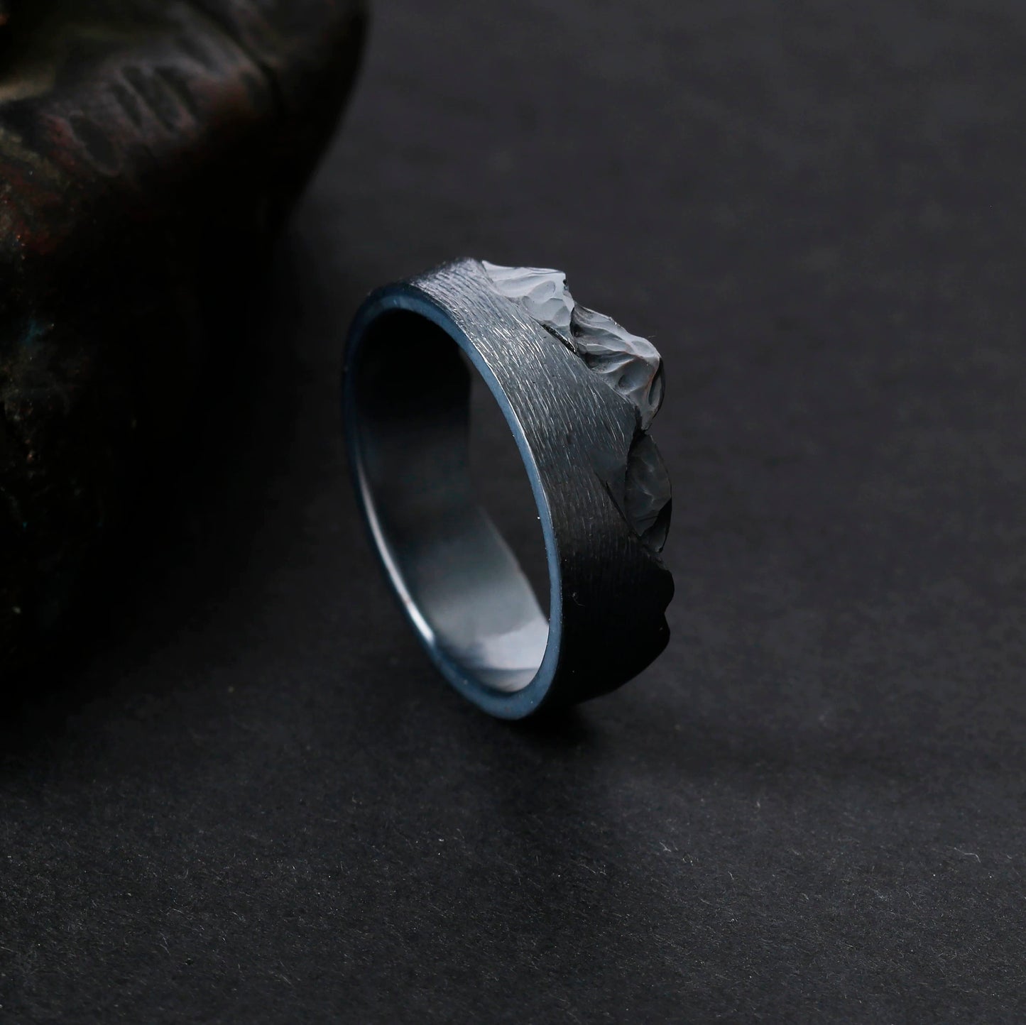 Triple Peak Mountain Silver Ring