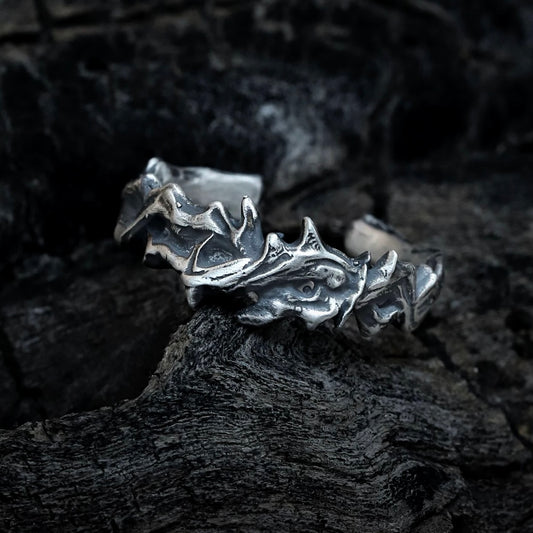 Vintage Thorn Silver Cuff Ring